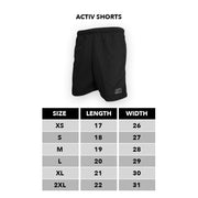 Black & Grey Abstract Activ Shorts