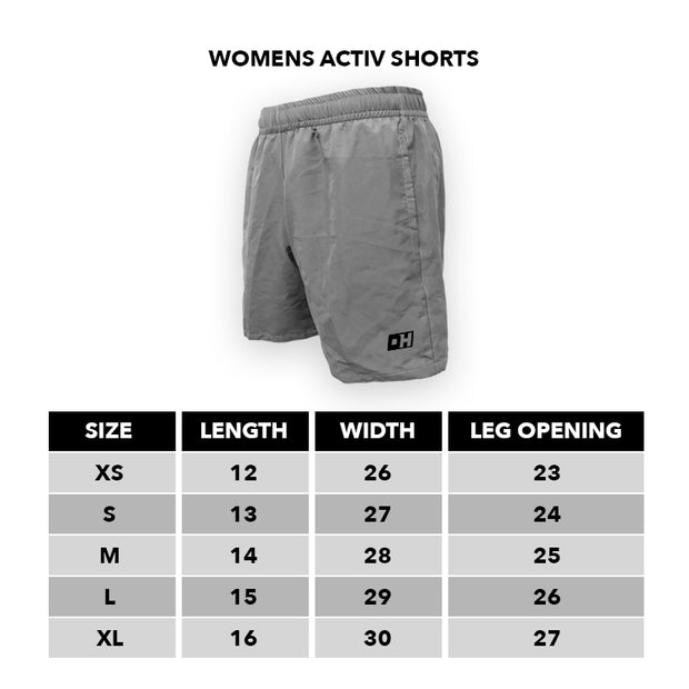 Womens Black Activ Shorts