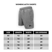 Womens Light Grey Activ Shorts